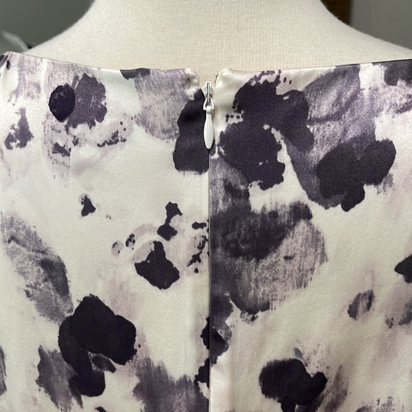 Ann Taylor Silk Purple and Ivory Dress - Picture 5 of 9